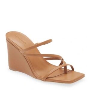 Open Edit Eryn Wedge Sandal In Tan Mocha